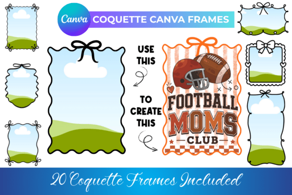 Download Coquette Doodle Border Canva Frames - Premium Resources