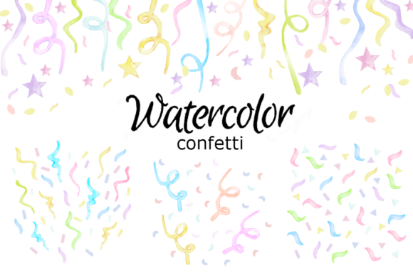 Download Confetti Watercolor Clipart - Confetti Collection
