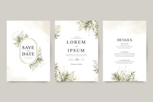 Download Wedding Invitation Template Set - Invitation template Collection