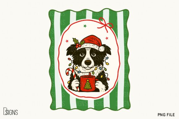 Download Christmas Dog Cacao Hand-Drawn Frame Png - Premium Resources