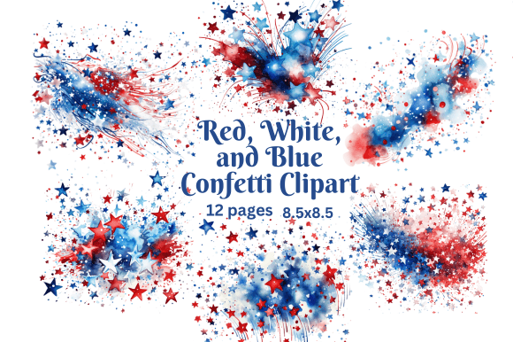 Download Red, White, and Blue Confetti Clipart - Confetti Collection